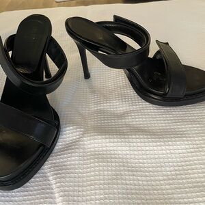 Ann Demeulemeester Black Strappy Velcro Heels size 39.5